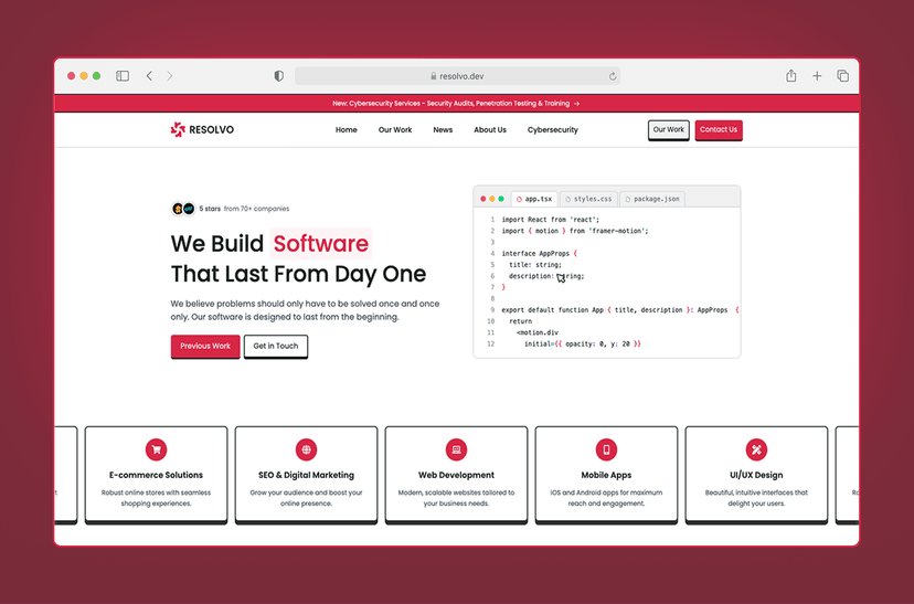Resolvo Website gallery image 1